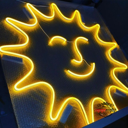 Mutlu Güneş Dekoratif Neon Led Tablo, Neon Duvar Tabela